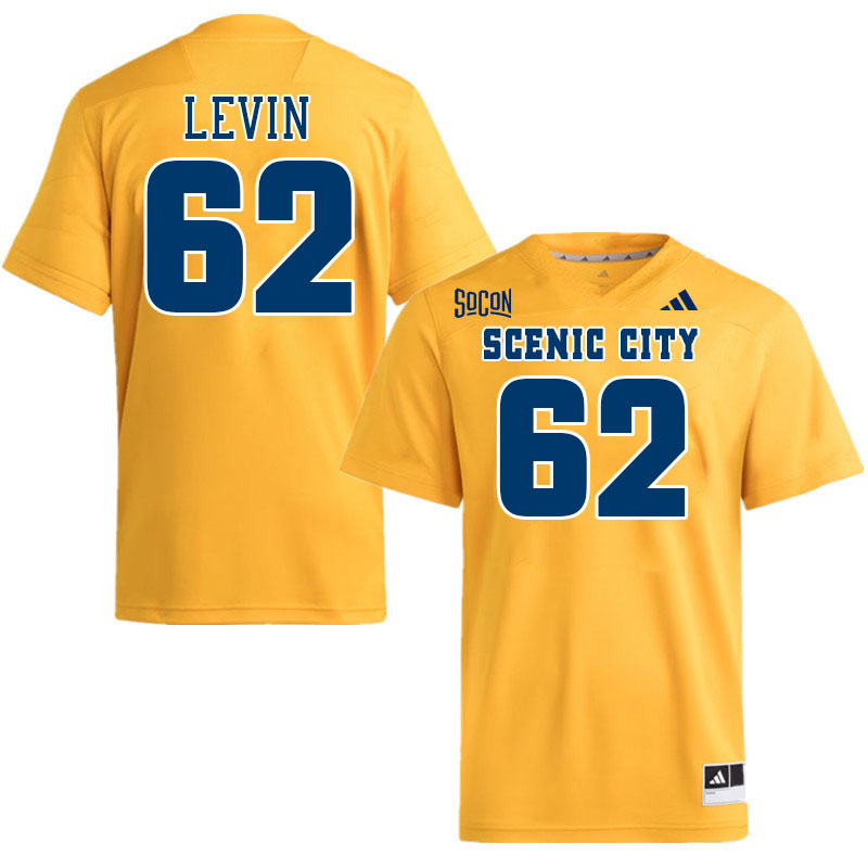 Chattanooga Mocs #62 Corey Levin College Football Jerseys,Uniforms Stitched-Gold